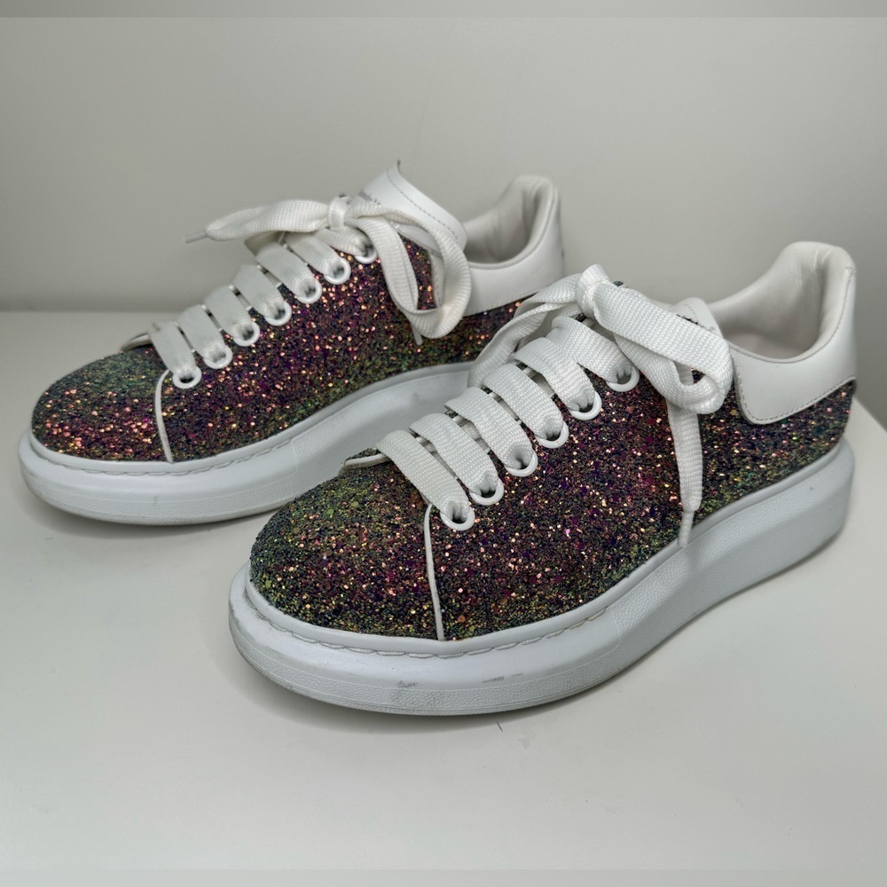 Alexander McQueen Women's Oversized "Glitter" Sneaker - Size 38.5 - Picture 6 of 11